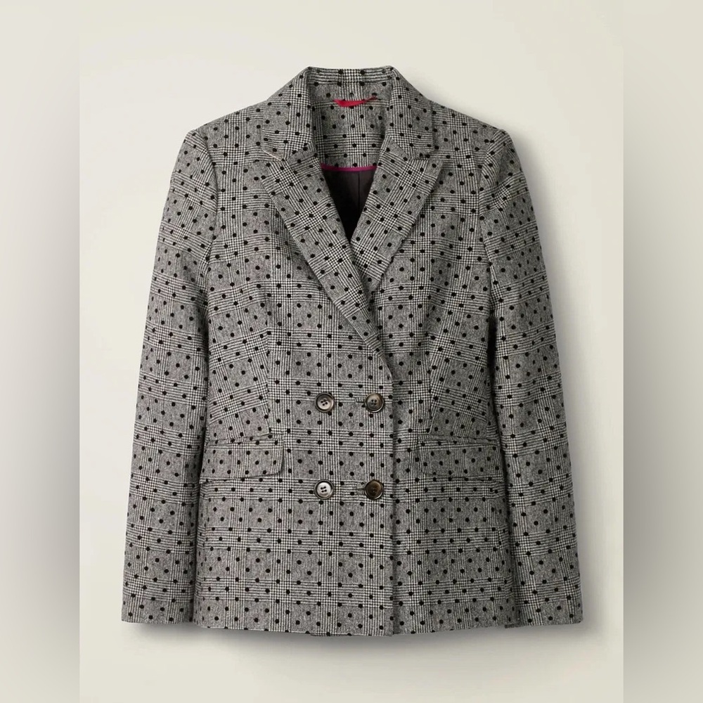 NWT Boden Polka Dot Wool Jacket Size US 10